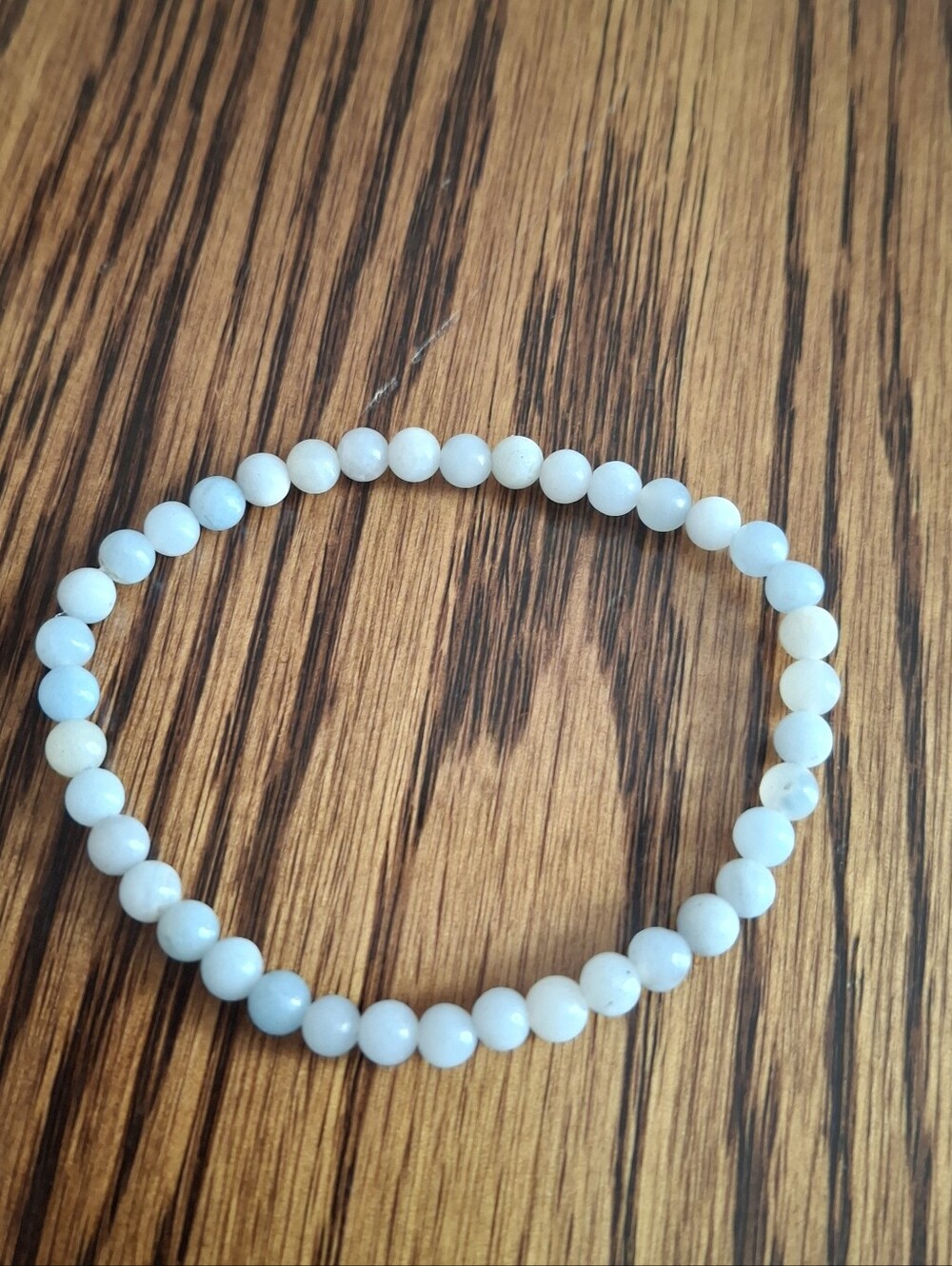 Amazonite 4mm Natural Stone Beaded Stretch Bracelet 6.5"